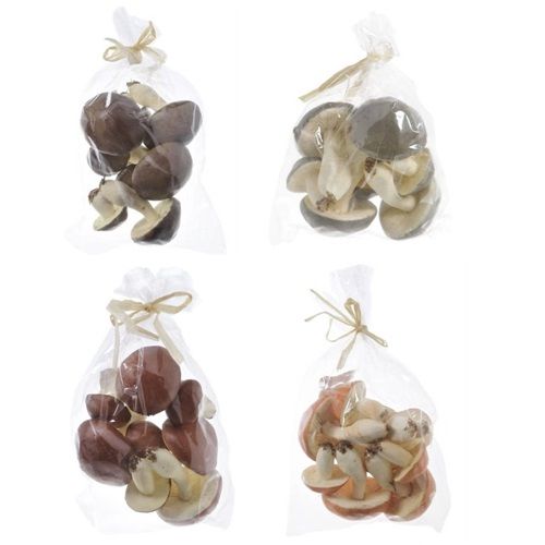 Mushrooms 10 cm brown/gray/light brown/orange 8 pcs.