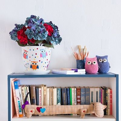 Hydrangea Retro Silent Cachepot Dekollete Owls