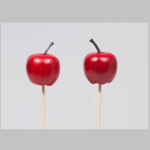 Apples D4.5 H10 cm red matte 12 pcs on the peak